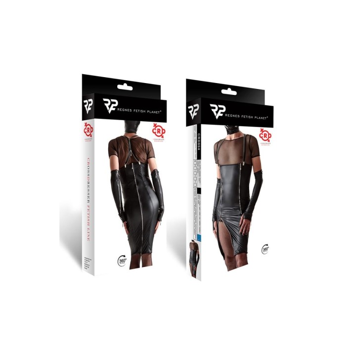 Kleid CRD004 schwarz von Regnes Fetish Planet Crossdresser Fetish Line | Fesselliebe.de