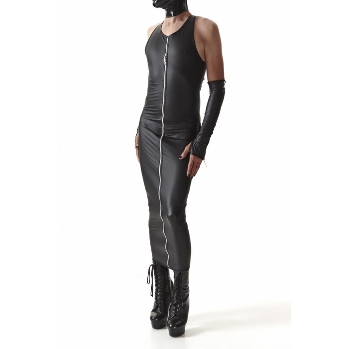 Langes Kleid CRD005 schwarz von Regnes Fetish PLanet Crossdresser Fetish Line | Fesselliebe.de