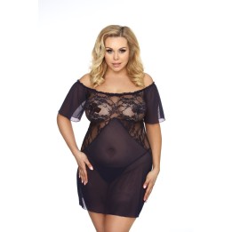 Schwarz/dunkelblaues Chemise AA051957 von Anais Apparel Plus Size | Fesselliebe.de