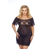 Schwarz/dunkelblaues Chemise AA051957 von Anais Apparel Plus Size | Fesselliebe.de