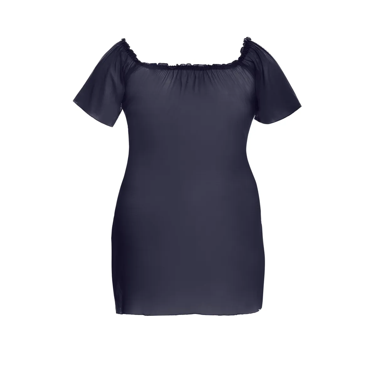 Schwarz/dunkelblaues Chemise AA051957 von Anais Apparel Plus Size | Fesselliebe.de