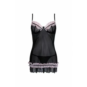 Schwarzes Chemise AA051298 von Anais Apparel Plus Size
