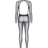 Schwarz/silbernes Jumpsuit STEdvige001 von Demoniq Silver Touch Collection | Fesselliebe.de
