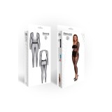 Schwarz/silbernes Jumpsuit STEdvige001 von Demoniq Silver Touch Collection | Fesselliebe.de