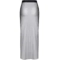 Langer schwarz/silberner Rock STChiara001 von Demoniq Silver Touch Collection