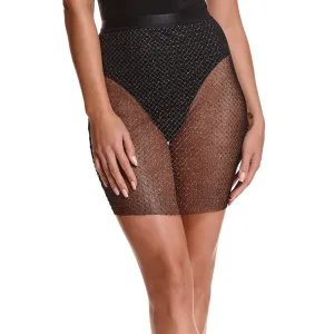 Schwarz/silberner Minirock STGinevra001 von Demoniq Silver Touch Collection | Fesselliebe.de