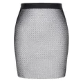 Schwarz/silberner Minirock STGinevra001 von Demoniq Silver Touch Collection