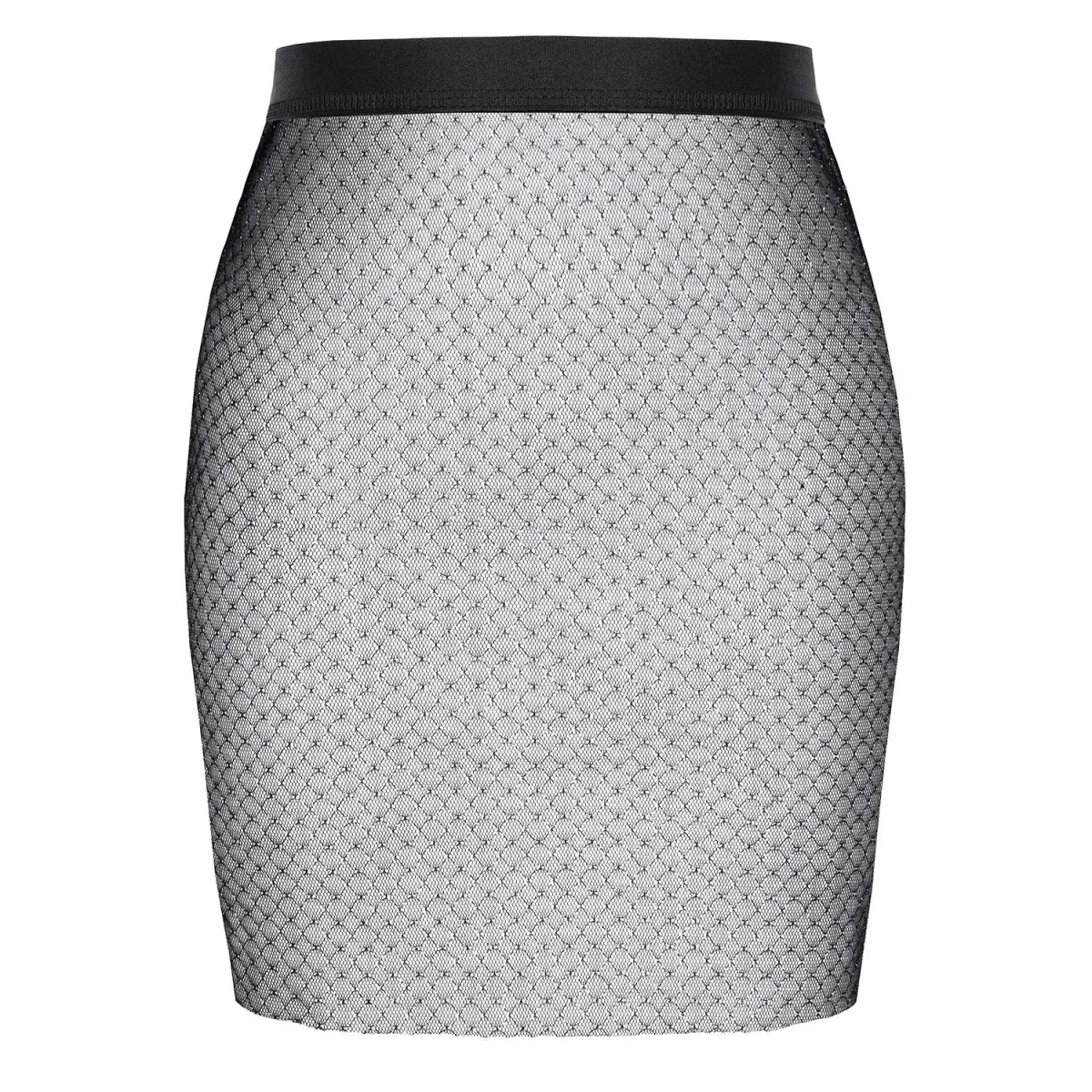 Schwarz/silberner Minirock STGinevra001 von Demoniq Silver Touch Collection | Fesselliebe.de