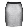 Schwarz/silberner Minirock STGinevra001 von Demoniq Silver Touch Collection