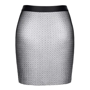 Schwarz/silberner Minirock STGinevra001 von Demoniq Silver Touch Collection