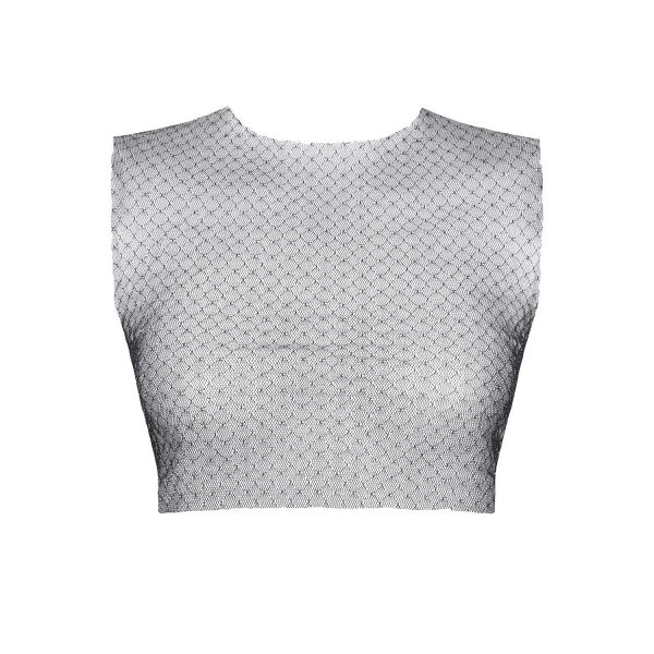 Schwarz/silbernes Top STOrsola001 von Demoniq Silver Touch Collection | Fesselliebe.de