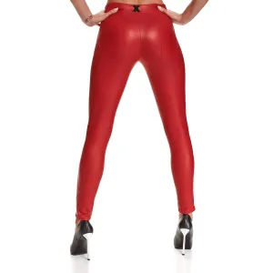Rote Leggings BRLidia001 von Demoniq Black Rose 2.0 Collection