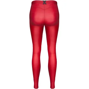 Rote Leggings BRLidia001 von Demoniq Black Rose 2.0 Collection