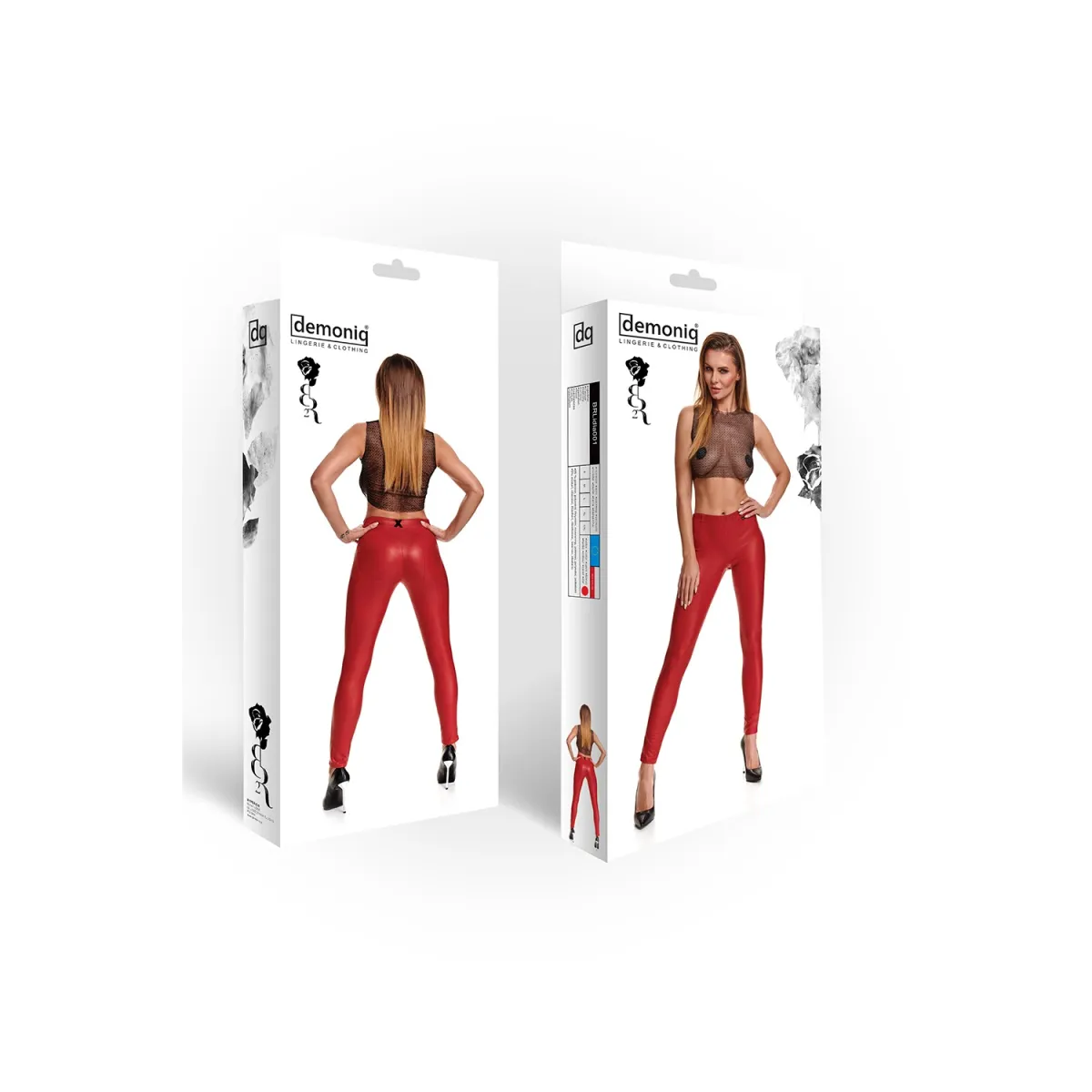 Rote Leggings BRLidia001 von Demoniq Black Rose 2.0 Collection | Fesselliebe.de