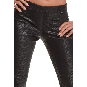 Schwarze Leggings BRConstanza001 von Demoniq Black Rose 2.0 Collection