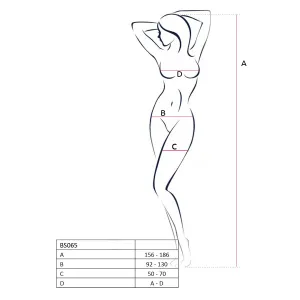 Schwarzer ouvert Bodystocking BS079 von Passion