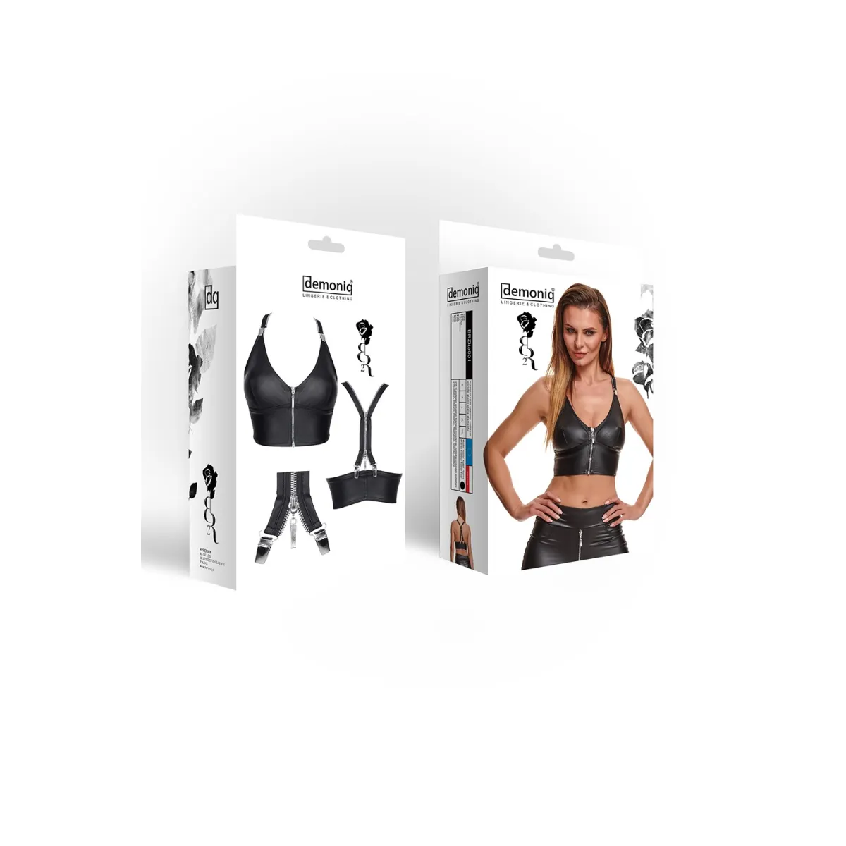 Schwarzes Damen-Top BRZita001 von Demoniq Black Rose 2.0 Collection | Fesselliebe.de