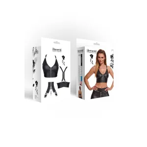 Schwarzes Damen-Top BRZita001 von Demoniq Black Rose 2.0 Collection