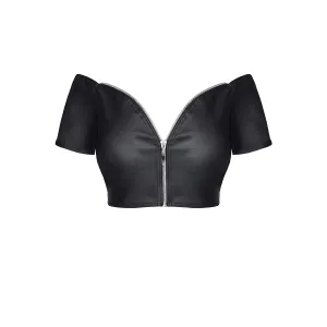 Schwarzes Damen-Top BRMarina001 von Demoniq Black Rose 2.0 Collection