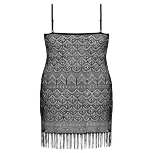 Schwarzes Netzkleid AA051954 von Anais Apparel Plus Size