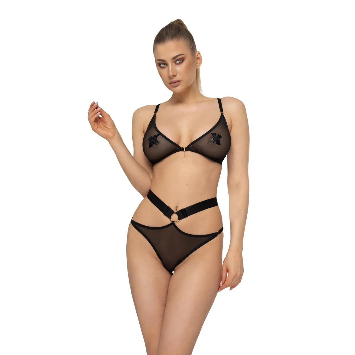 Schwarzes Set AA052439 von Anais Apparel | Fesselliebe.de