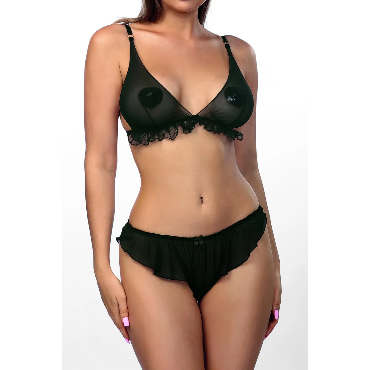 Schwarzes Set AA052442 von Anais Apparel | Fesselliebe.de