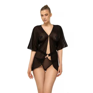 Schwarze Robe AA052445 von Anais Apparel