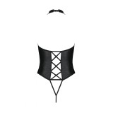 Schwarzer Kunstleder Body ouvert PA596249 von Passion | Fesselliebe.de