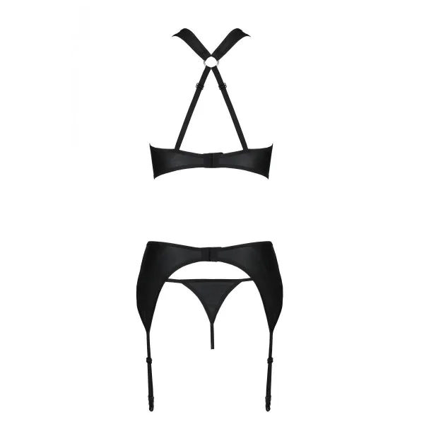 Schwarzes 3-teilges Set PA596210 von Passion | Fesselliebe.de