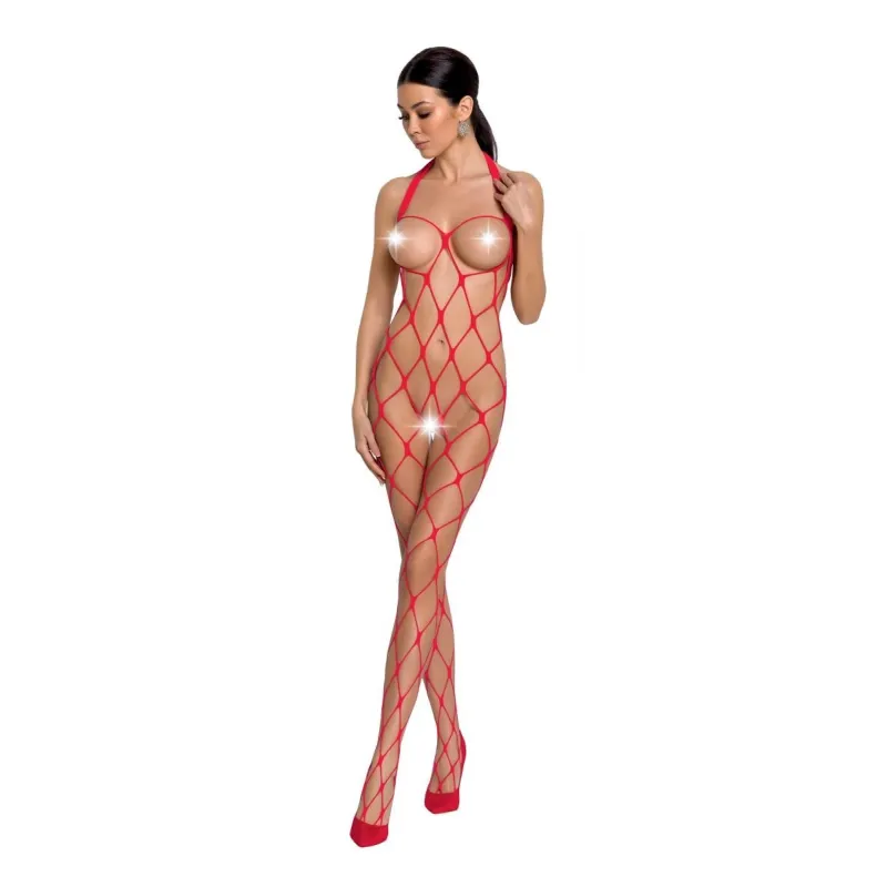 Roter ouvert Bodystocking BS091 von Passion | Fesselliebe.de