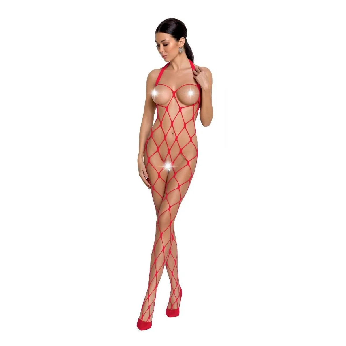 Roter ouvert Bodystocking BS091 von Passion | Fesselliebe.de