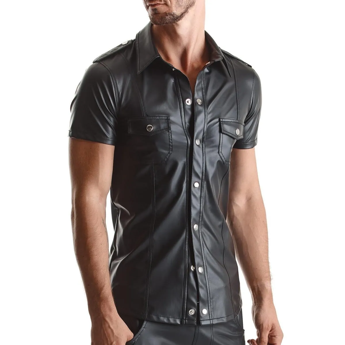 Herren Hemd RMLuca001 schwarz von Regnes Fetish Planet | Fesselliebe.de