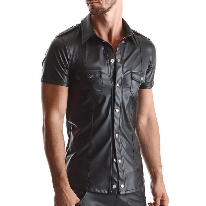 Herren Hemd RMLuca001 schwarz von Regnes Fetish Planet | Fesselliebe.de