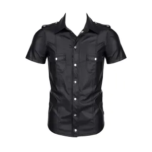 Herren Hemd RMLuca001 schwarz von Regnes Fetish Planet