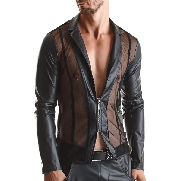 Herren Jacke RMDaniele001 schwarz von Regnes Fetish Planet | Fesselliebe.de