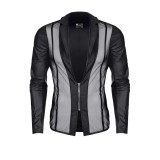 Herren Jacke RMDaniele001 schwarz von Regnes Fetish Planet | Fesselliebe.de