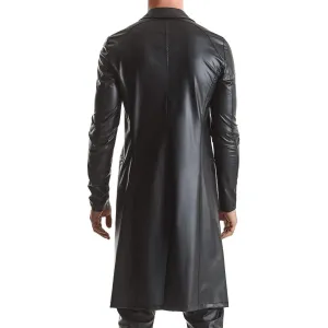 Herren Mantel RMSergio001 schwarz von Regnes Fetish Planet