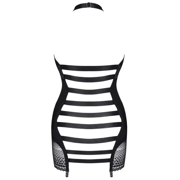 Schwarzes Straps-Kleid LXPriscila001 von Demoniq LadyX | Fesselliebe.de