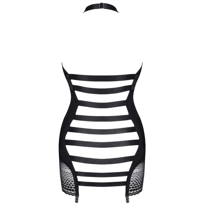 Schwarzes Straps-Kleid LXPriscila001 von Demoniq LadyX | Fesselliebe.de
