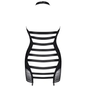 Schwarzes Straps-Kleid LXPriscila001 von Demoniq LadyX