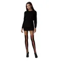 Strumpfhose TI114 schwarz/rot von Passion