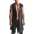 Halblanger Herren Mantel RMMarco001 schwarz von Regnes Fetish Planet