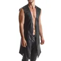 Halblanger Herren Mantel RMMarco001 schwarz von Regnes Fetish Planet