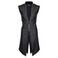 Halblanger Herren Mantel RMMarco001 schwarz von Regnes Fetish Planet