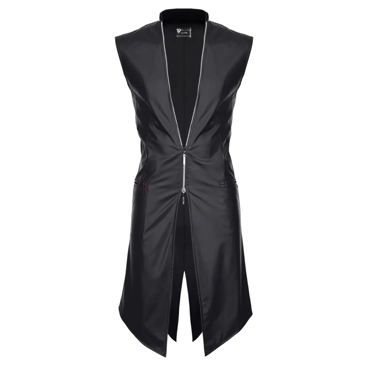 Halblanger Herren Mantel RMMarco001 schwarz von Regnes Fetish Planet | Fesselliebe.de