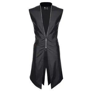 Halblanger Herren Mantel RMMarco001 schwarz von Regnes Fetish Planet