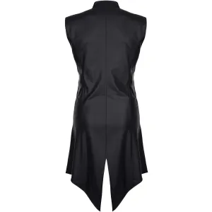 Halblanger Herren Mantel RMMarco001 schwarz von Regnes Fetish Planet