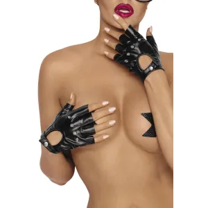 Kurzer Powerwetlook Handschuh F264 von Noir Handmade Fucking Fabulous Collection