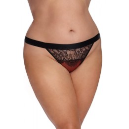 Dunkelroter Knickers mit Spitze AA052934 von Anais Apparel Plus Size | Fesselliebe.de