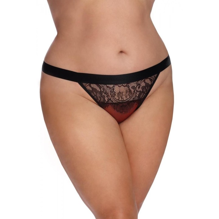 Dunkelroter Knickers mit Spitze AA052934 von Anais Apparel Plus Size | Fesselliebe.de